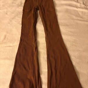 Aerie Ribbed Flared Leggings